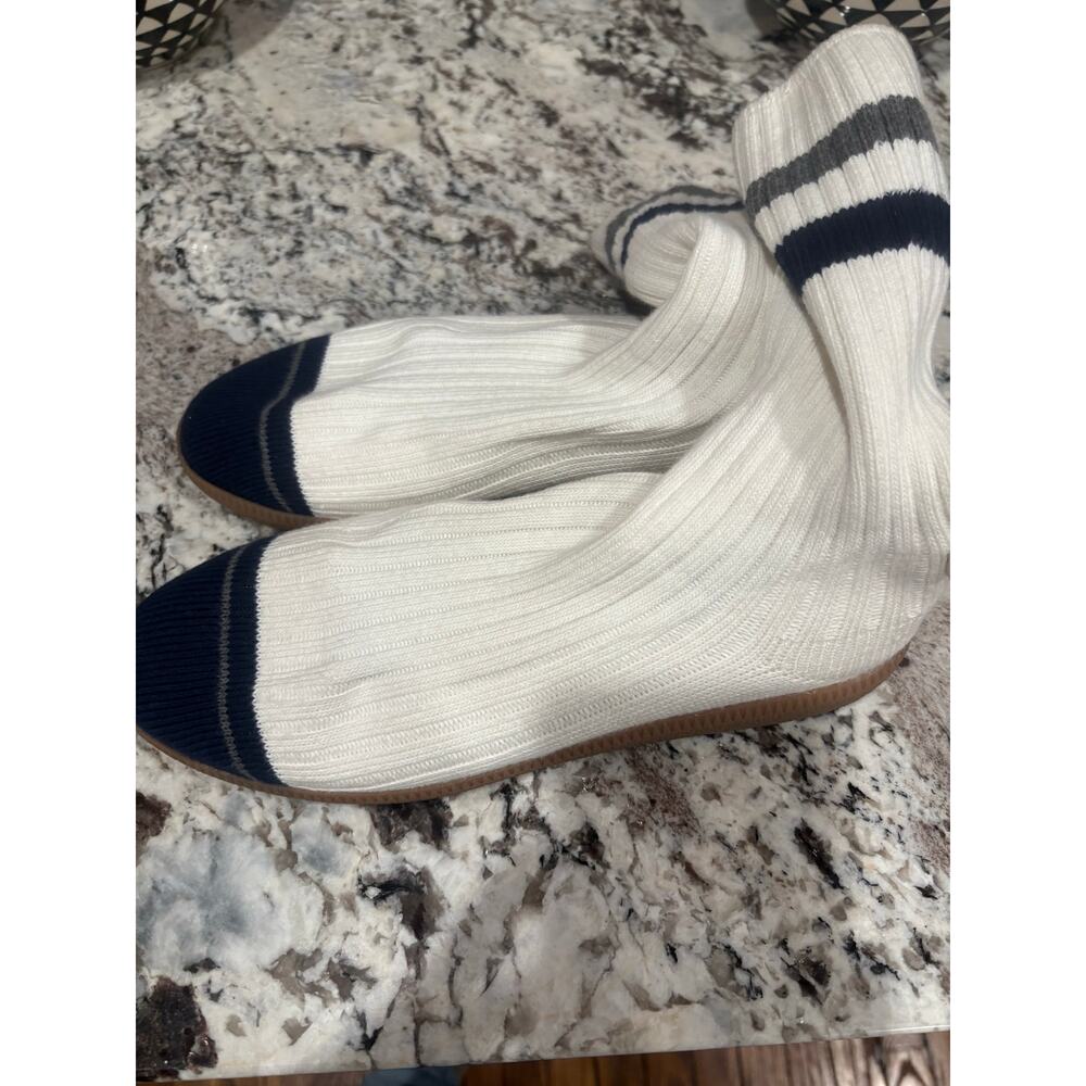 NEW Brave Pudding VARSITY STROLLS PE White Womens Sock Shoe Size 8 - Picture 6 of 8
